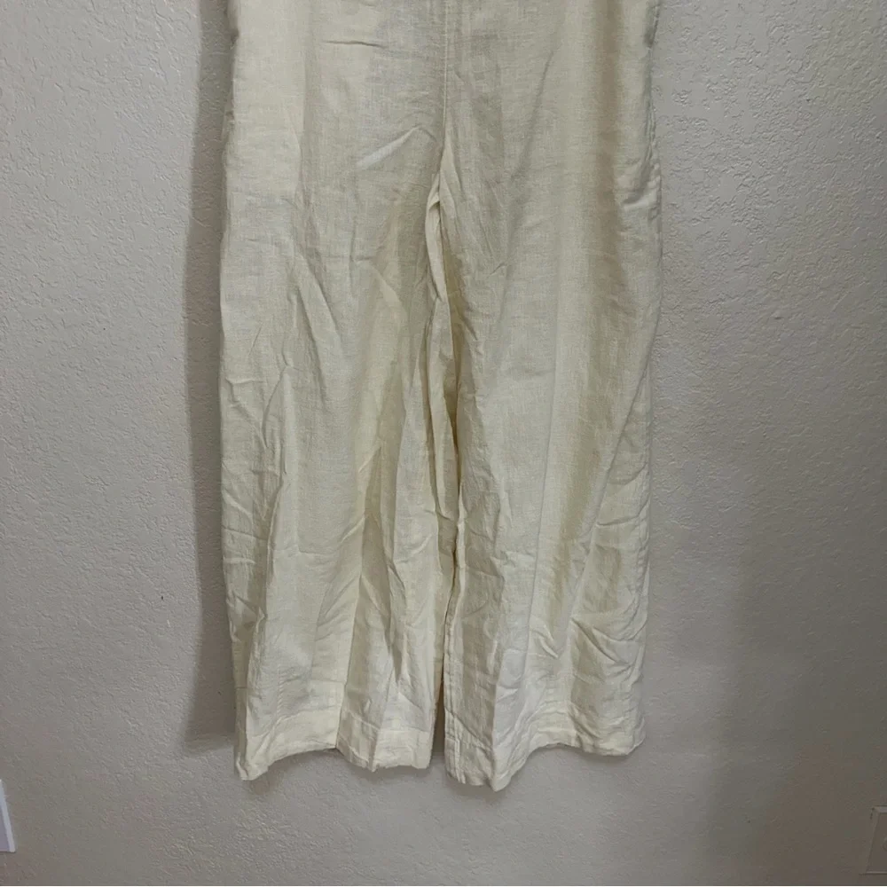 New FREE PEOPLE Cotton-Linen Wide Leg Pants